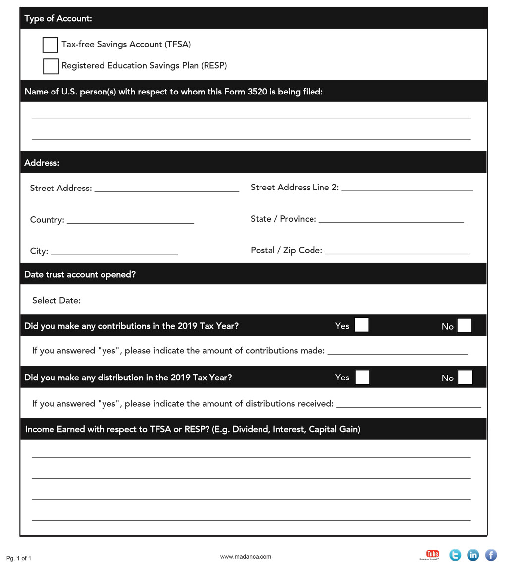 Annual Return to Report Transactions with Foreign Trust Checklist