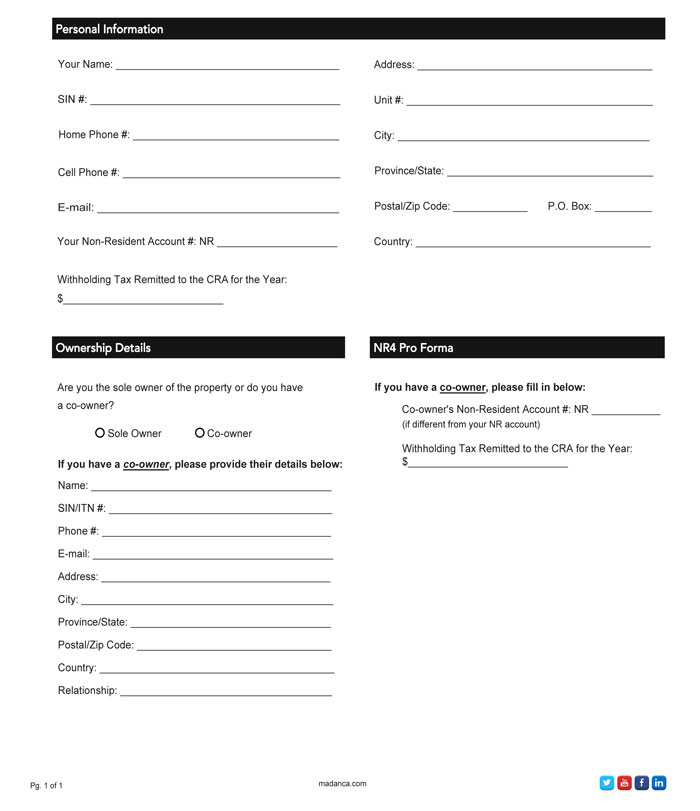 NR4 Pro Forma Letter Checklist