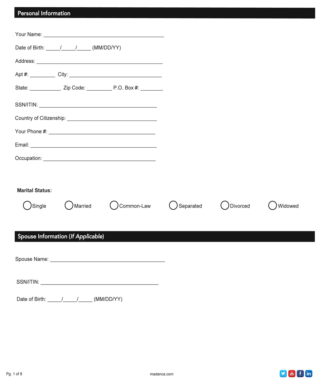 US Tax Return Checklist